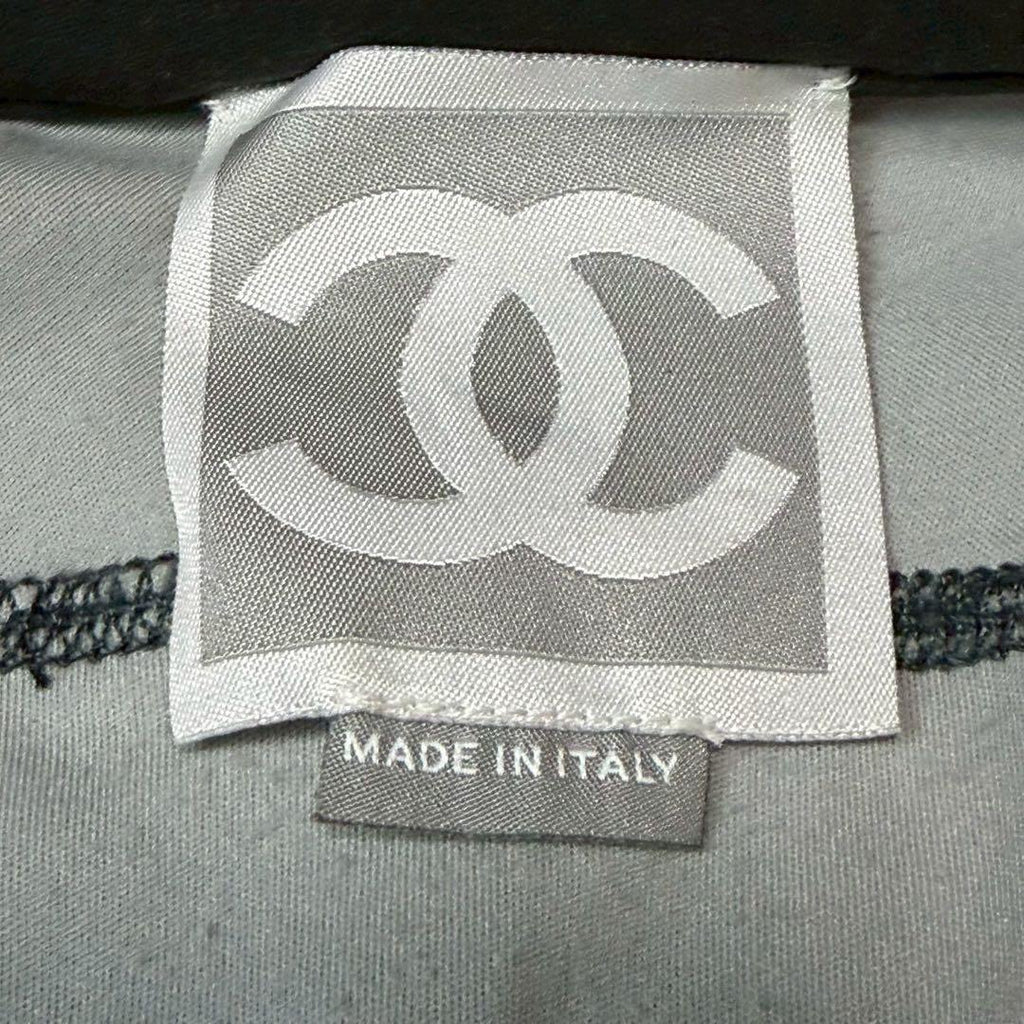 CHANEL Sport Archive Logo Zip-Up Jacket Cadena White Size 34