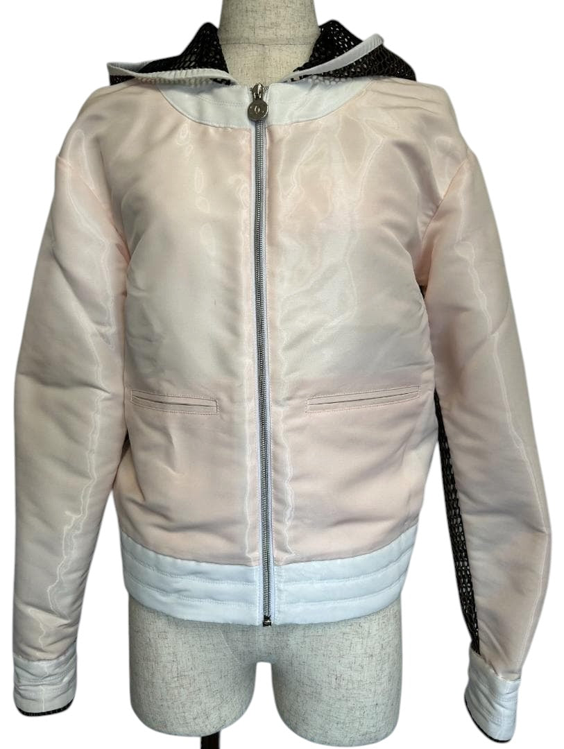 CHANEL Mesh Back Jacket White / Pink Size 38