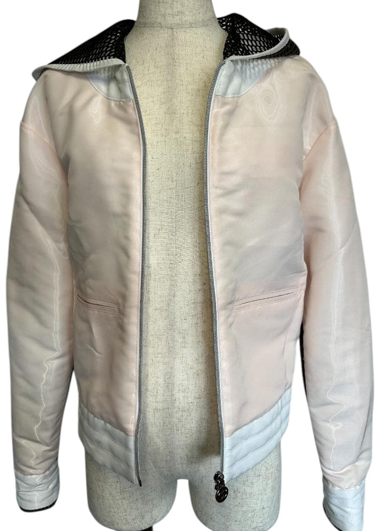 CHANEL Mesh Back Jacket White / Pink Size 38