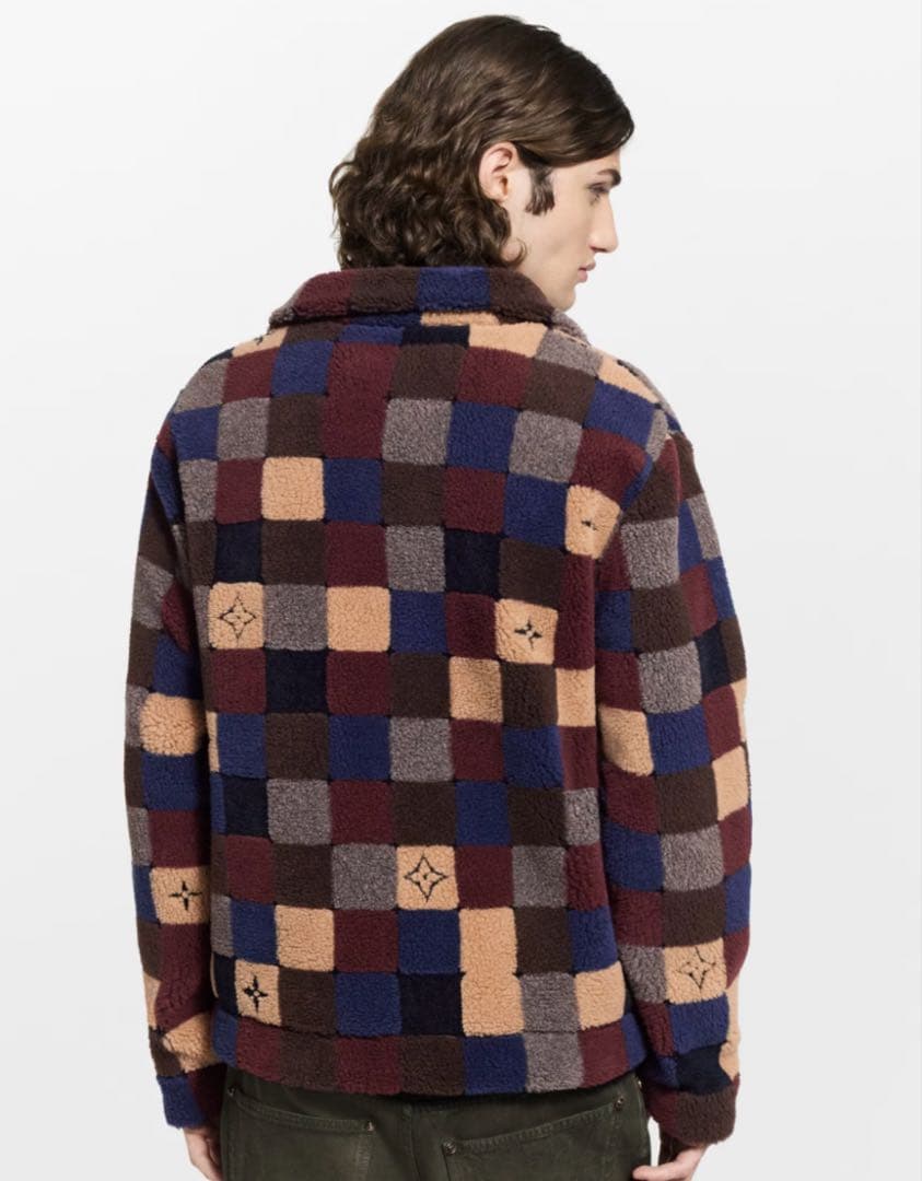 Louis Vuitton 26SS Damier Fleece Zip-Up Blouson 1AJCAR Size XS Brand New with Tags