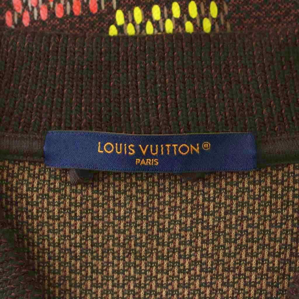 Louis Vuitton 25SS Monogram Embossed Track Jacket All-Over Pattern Size M Good Condition