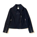 Chanel Riders Knit Jacket Coco Button Embroidery Quilting Size 40 Like New