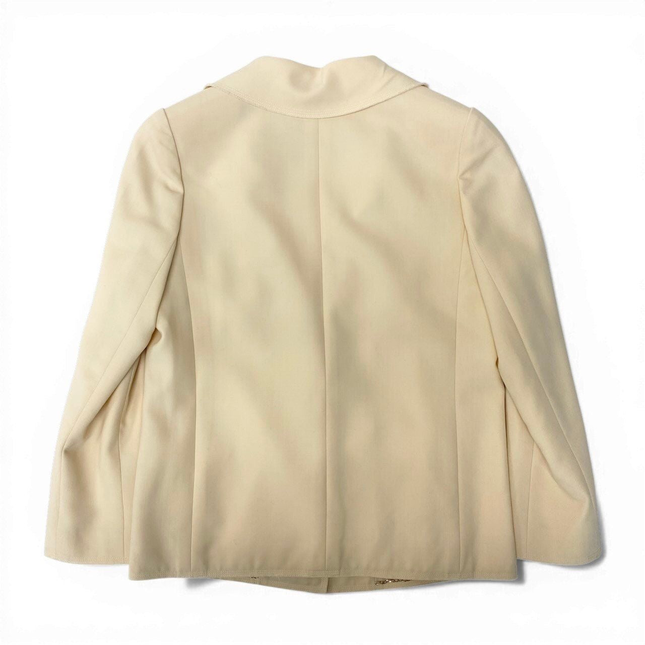 CHANEL 2007 07P Safari Jacket 4-Pocket Coco Mark Size 36 Ivory Made in France P30968V20717