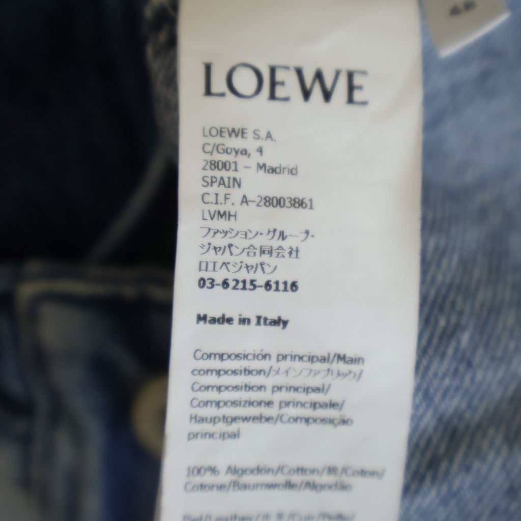Loewe 25SS Gradation Denim Jacket Indigo Size 48 Good Condition