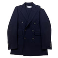Loewe Double Breasted Cashmere Blend Tailored Jacket Navy Size 48 Like New