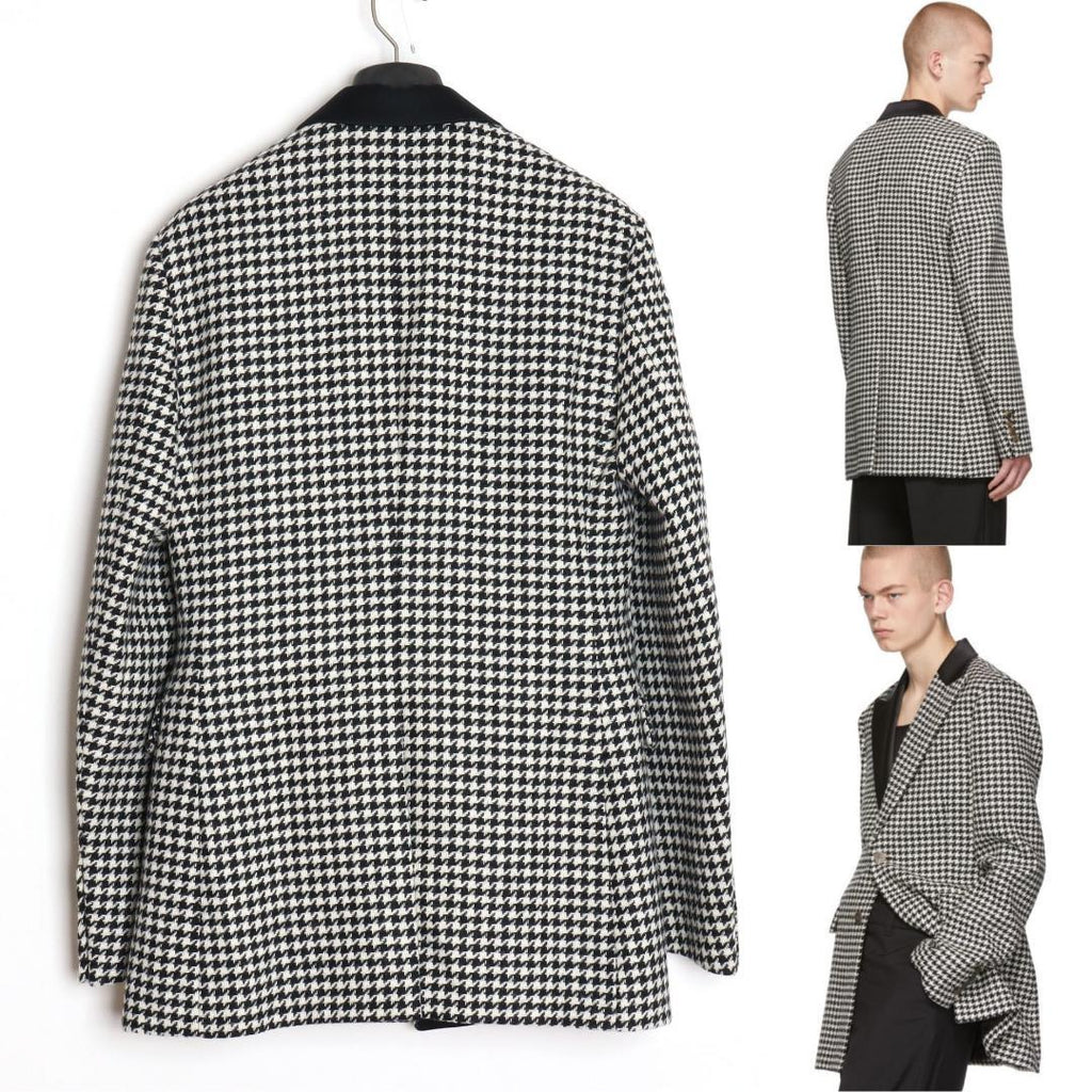 Loewe 19AW Tweed 2B Tuxedo Jacket Size 48 Good Condition