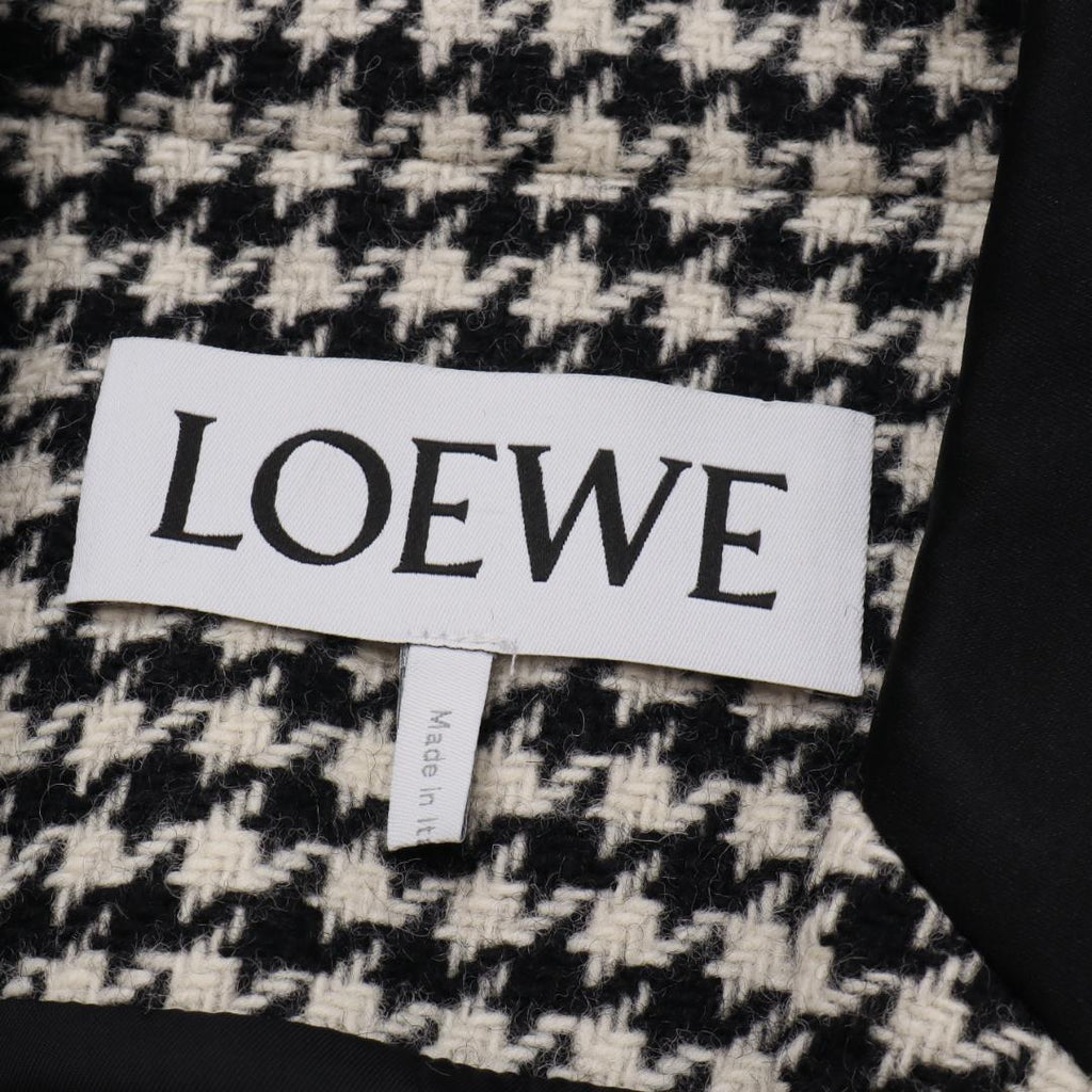 Loewe 19AW Tweed 2B Tuxedo Jacket Size 48 Good Condition
