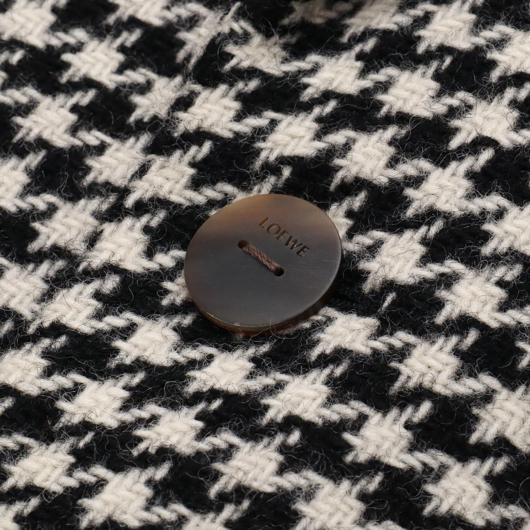 Loewe 19AW Tweed 2B Tuxedo Jacket Size 48 Good Condition