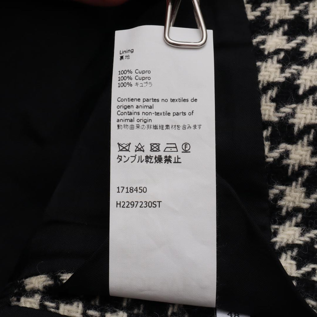 Loewe 19AW Tweed 2B Tuxedo Jacket Size 48 Good Condition
