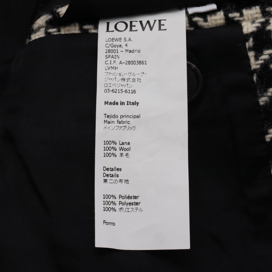 Loewe 19AW Tweed 2B Tuxedo Jacket Size 48 Good Condition