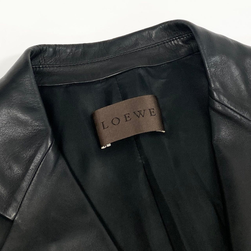 Loewe Leather Tailored Jacket 3B Black Size 50 Good Condition