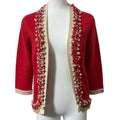 CHANEL Vintage Pearl Trim Cashmere Cardigan