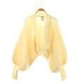 Chanel Mohair Knit Bolero Cardigan Dolman Cape Poncho Mantle Sleeve Ivory Size 36 Good Condition