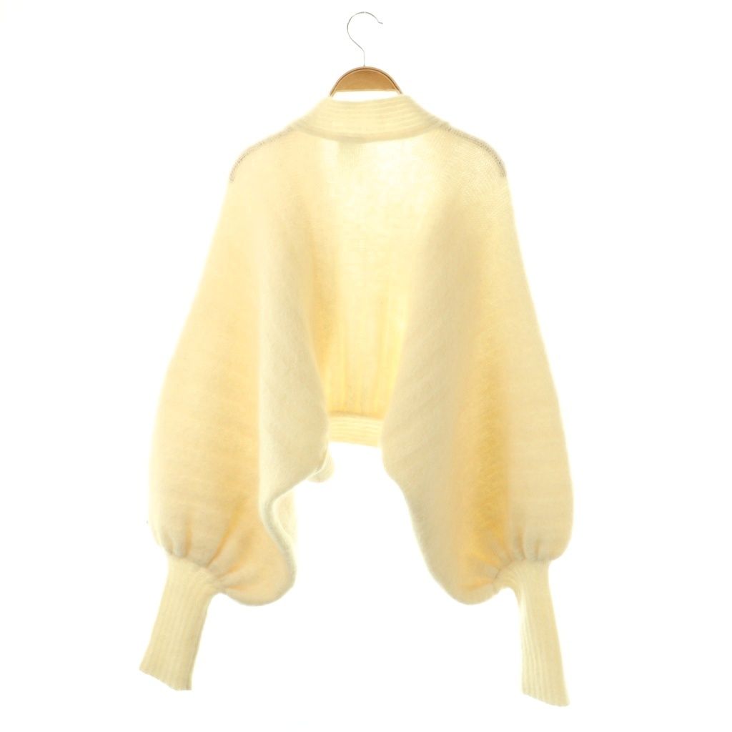Chanel Mohair Knit Bolero Cardigan Dolman Cape Poncho Mantle Sleeve Ivory Size 36 Good Condition