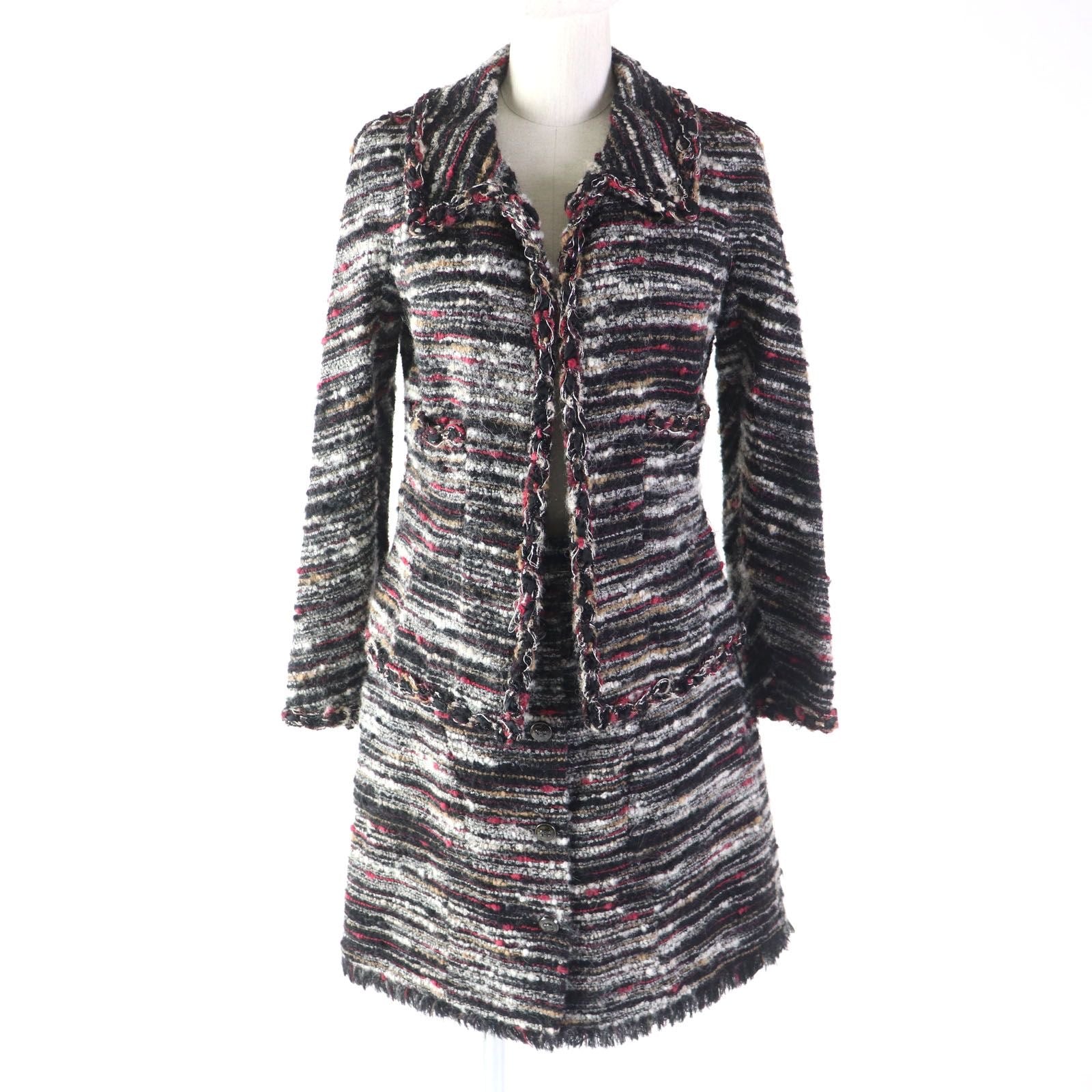 CHANEL Tweed Jacket & Skirt Setup P41820 / P41816 Multicolor Size 36 / 38