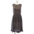 Chanel Silk Sleeveless All-Over Print Knee-Length Dress Multicolor Size 34 Good Condition
