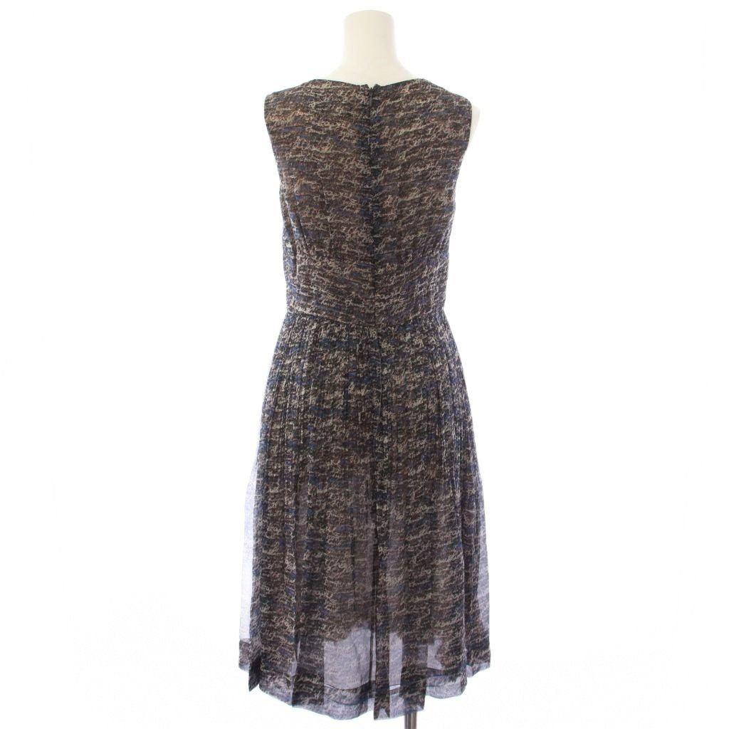 Chanel Silk Sleeveless All-Over Print Knee-Length Dress Multicolor Size 34 Good Condition