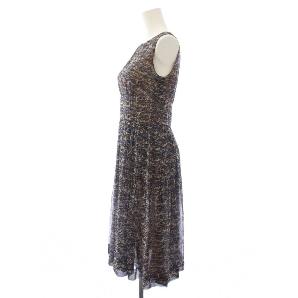Chanel Silk Sleeveless All-Over Print Knee-Length Dress Multicolor Size 34 Good Condition