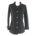 CHANEL 100% Wool Dallas Button Design Jacket Black P49405 Size 36