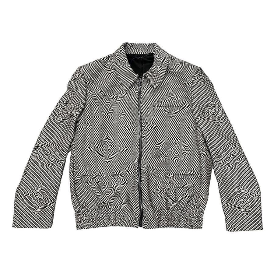 LOUIS VUITTON HKFB1E ジップアップジャケット 21AW 黒灰色 サイズ50