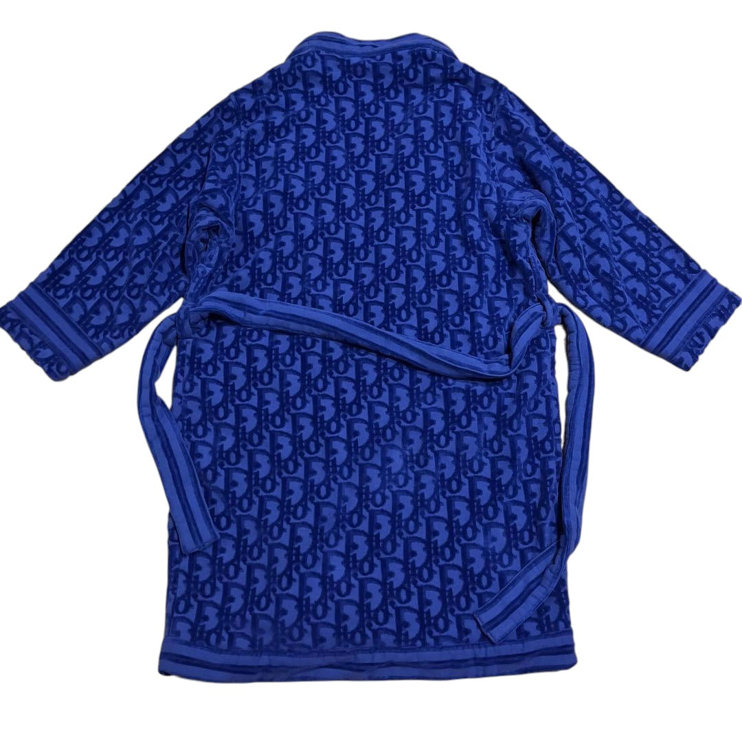 Dior Oblique Bathrobe Gown  / Beach Robe in Blue — Kim Jones