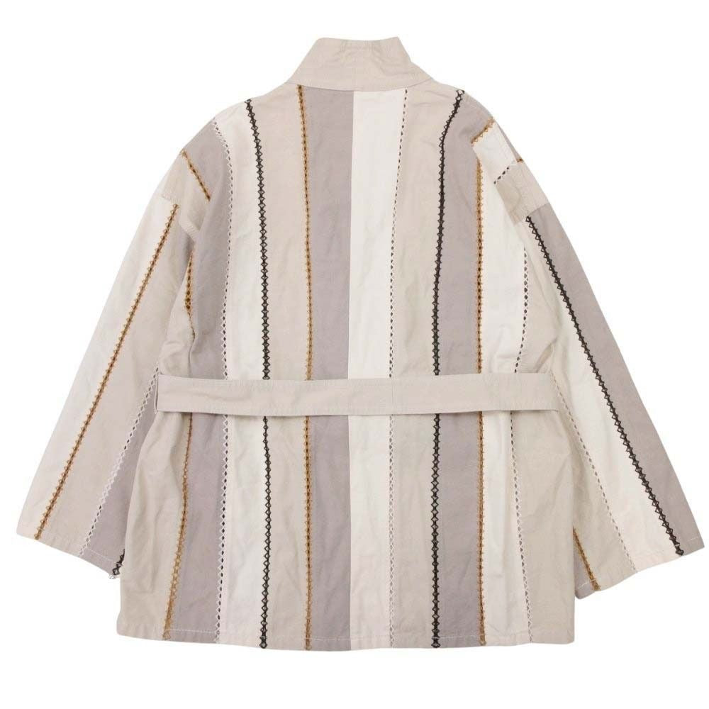 Christian Dior 21SS Patchwork Waist-Mark Bee Embroidery Jacket Beige Size 36