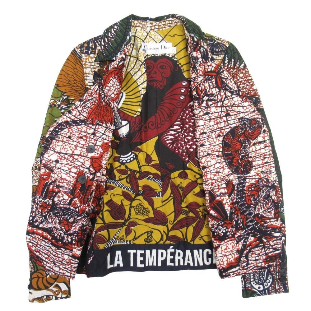 Christian Dior 20SS LA TEMPERANCE All-Over Print Double Breasted Blazer Multicolor Size 36
