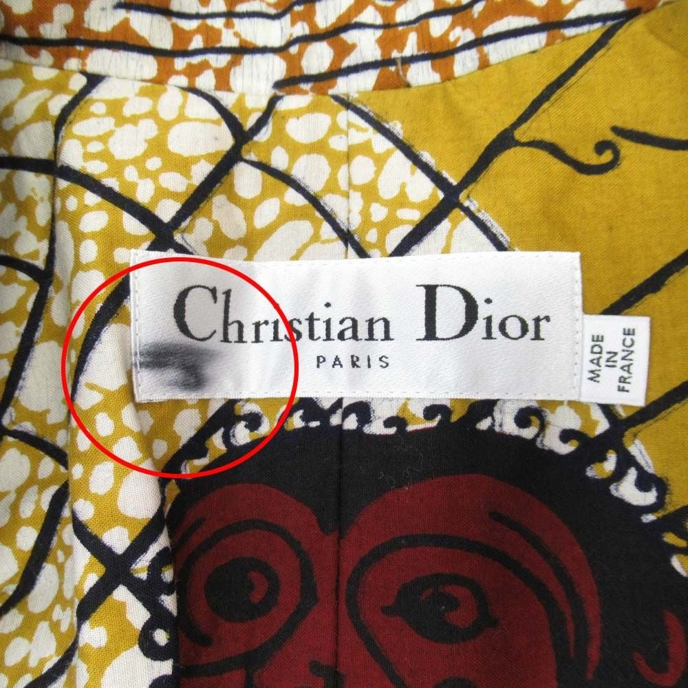 Christian Dior 20SS LA TEMPERANCE All-Over Print Double Breasted Blazer Multicolor Size 36