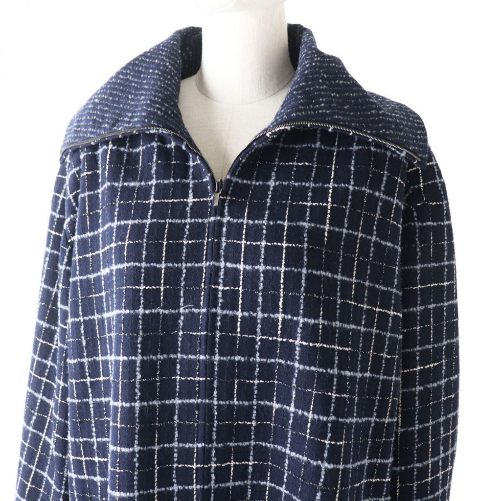 CHANEL Métiers d'Art 2021-22 Tweed Long Coat Coco Button Navy P73110 Size 36 Runway