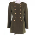 CHANEL Vintage 96A Wool Tweed Gripoix Button Jacket Khaki P08304V05122 Size 36