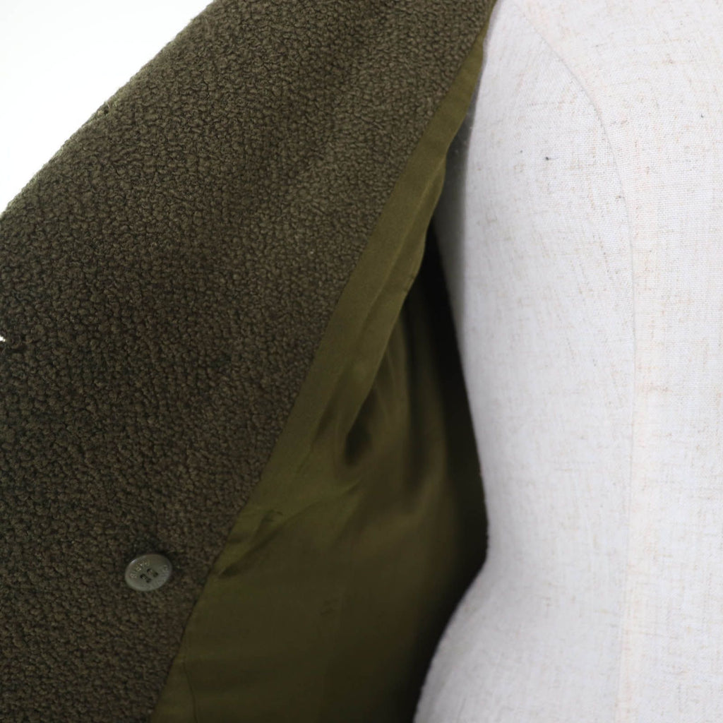 CHANEL Vintage 96A Wool Tweed Gripoix Button Jacket Khaki P08304V05122 Size 36