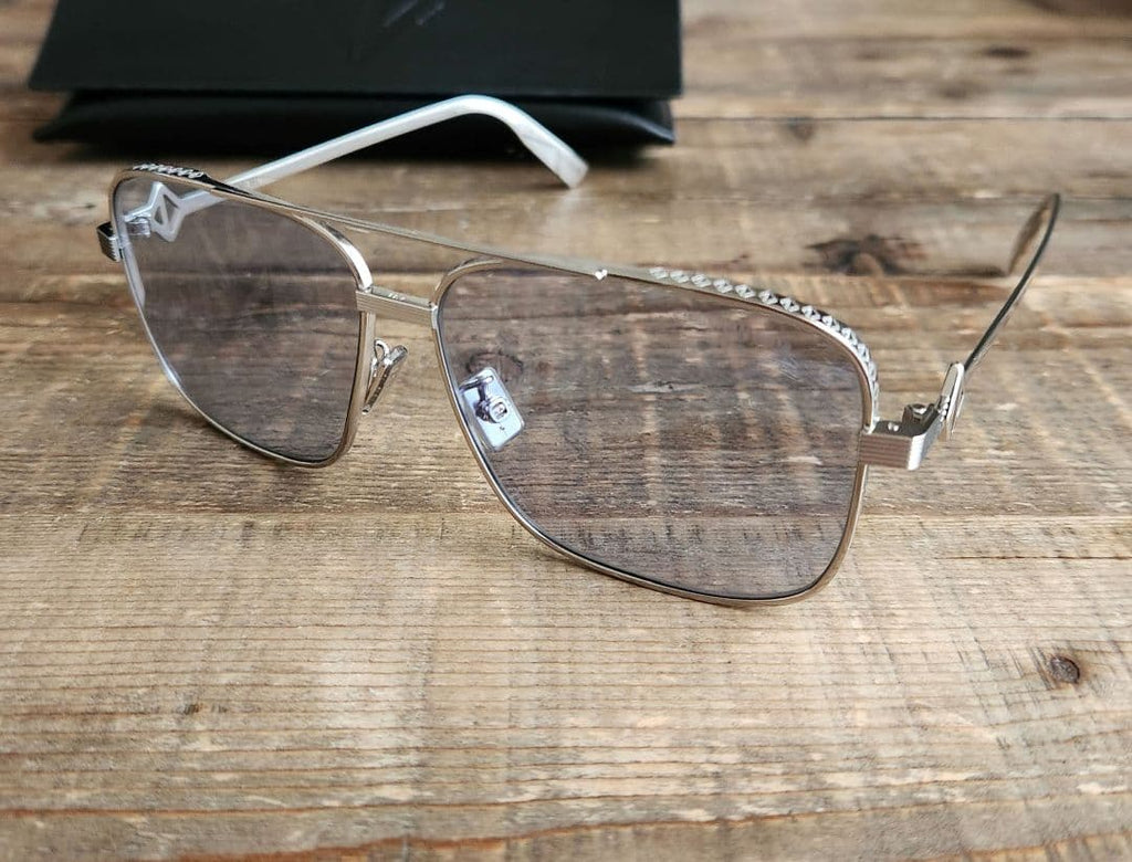 Dior Homme CD Diamond S9U S9F Sunglasses Teardrop Eyewear Silver Men