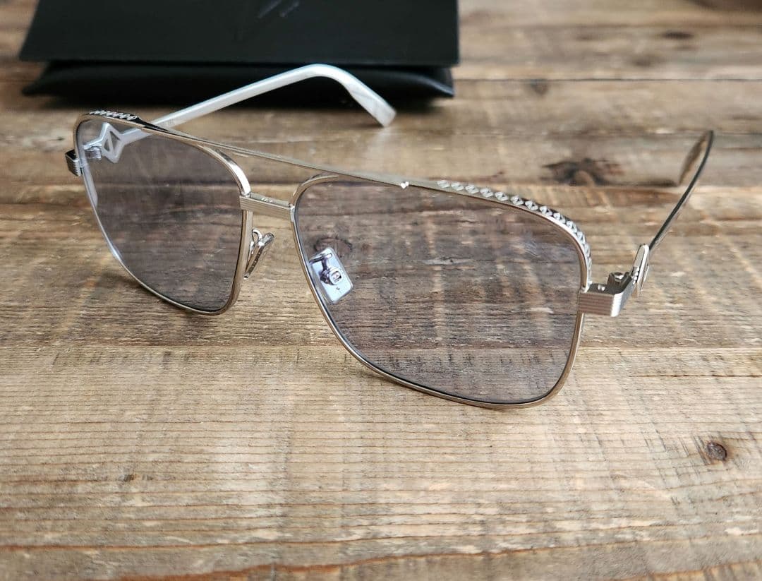 Dior Homme CD Diamond S9U S9F Sunglasses Teardrop Eyewear Silver Men