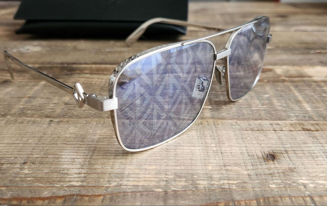 Dior Homme CD Diamond S9U S9F Sunglasses Teardrop Eyewear Silver Men