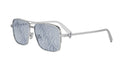Dior Homme CD Diamond S9U S9F Sunglasses Teardrop Eyewear Silver Men