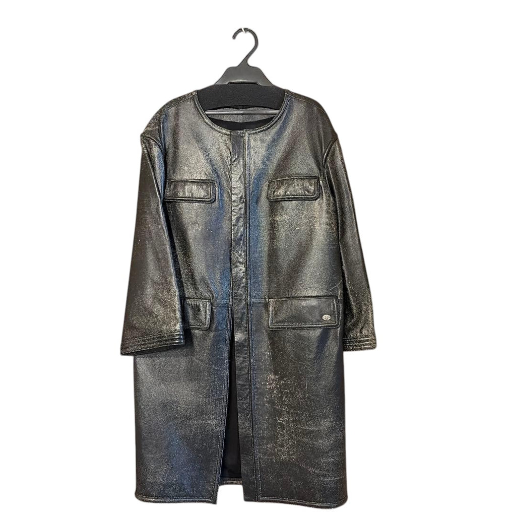 CHANEL Lambskin Leather Jacket Size 36