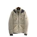 CHANEL CC Logo Down Jacket White Grey Nylon Silver Hardware P21850V13361 Size 44