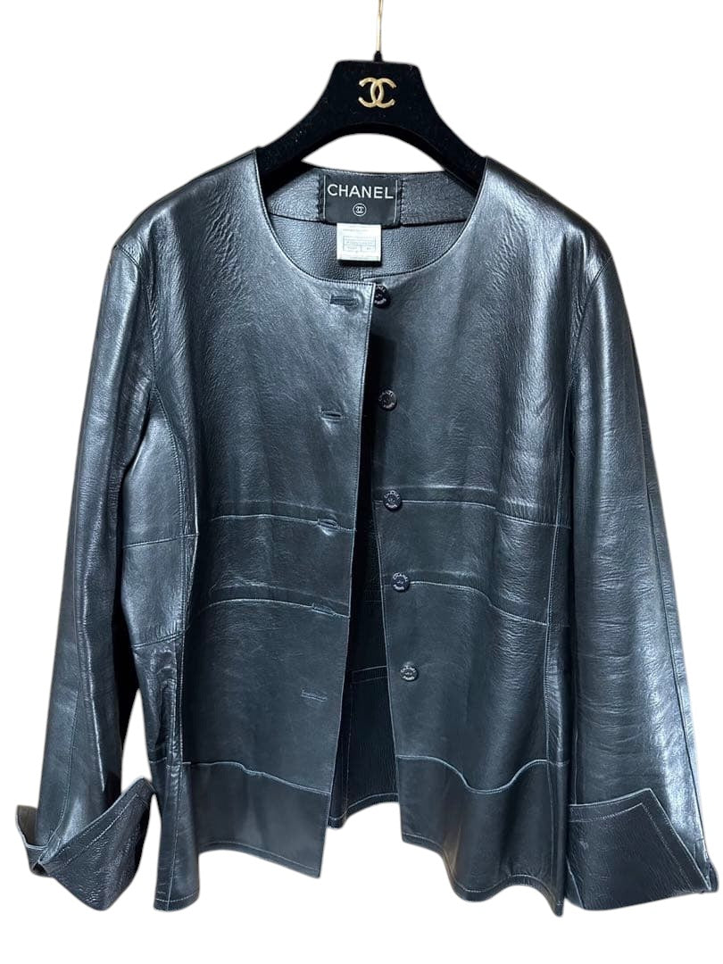 CHANEL Rare Lambskin Jacket Size 44