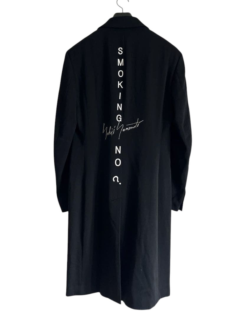 Yohji Yamamoto 20AW Smoking No. Jacket Coat with Back Logo Print