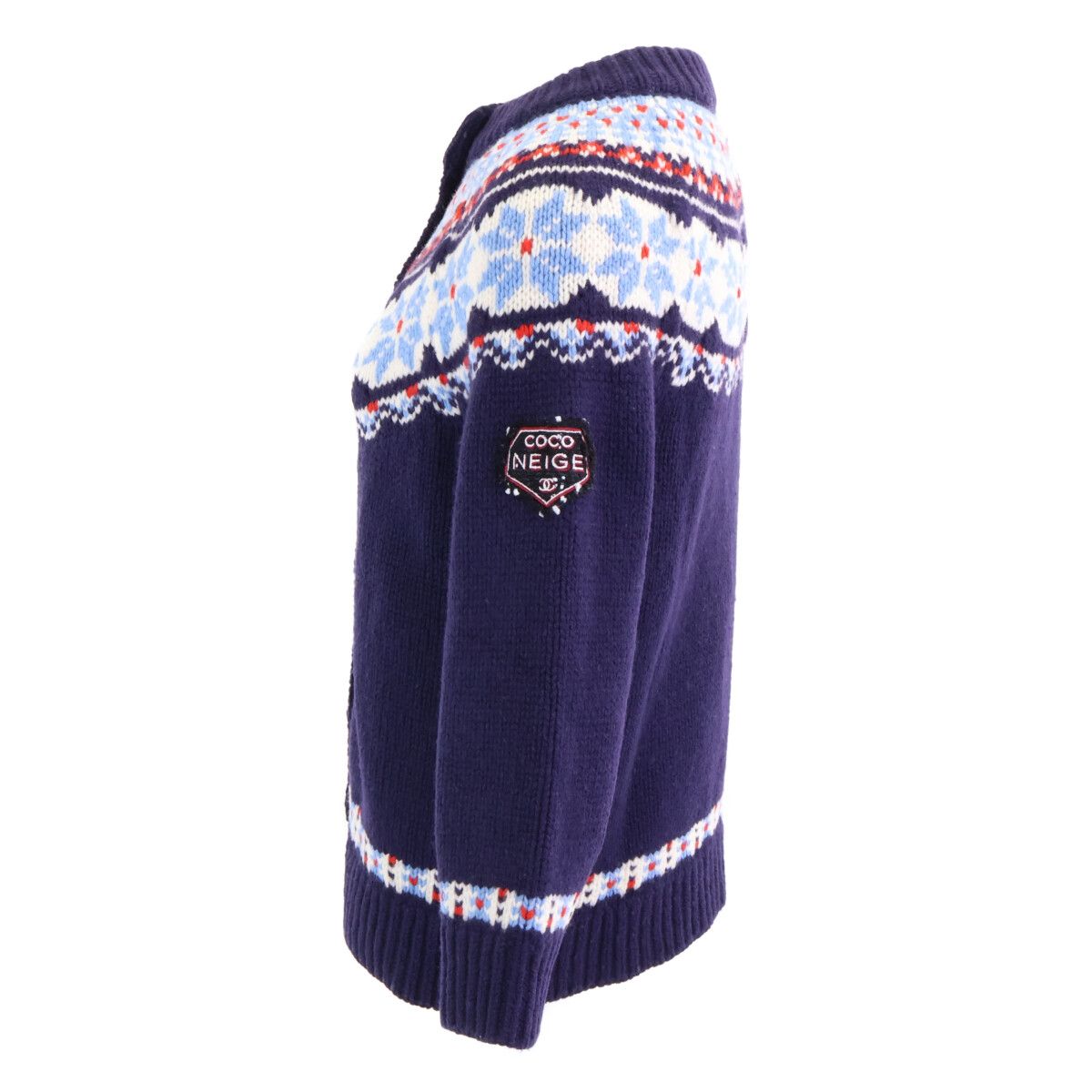 CHANEL COCO NEIGE Wool Knit Cardigan P59762 Size 36