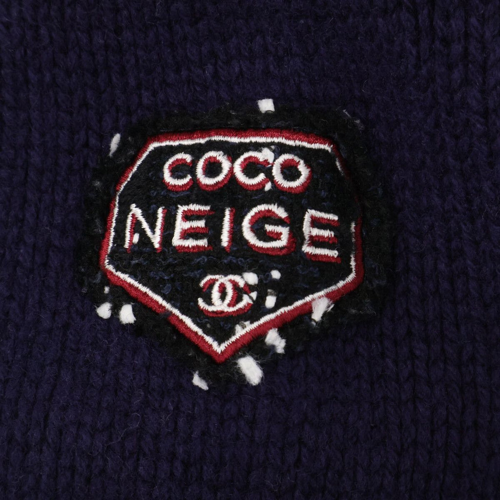 CHANEL COCO NEIGE Wool Knit Cardigan P59762 Size 36