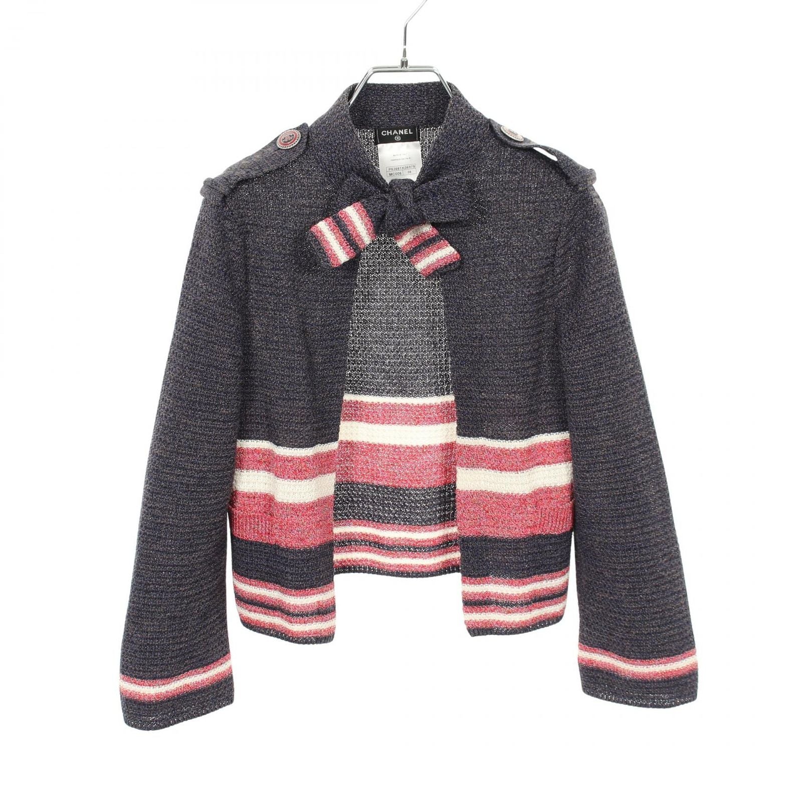 CHANEL Coco Mark Button Cardigan Size 36