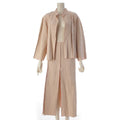 CHANEL Wool Linen Tweed Jacket & Skirt Setup P13219 Size 46 Pink