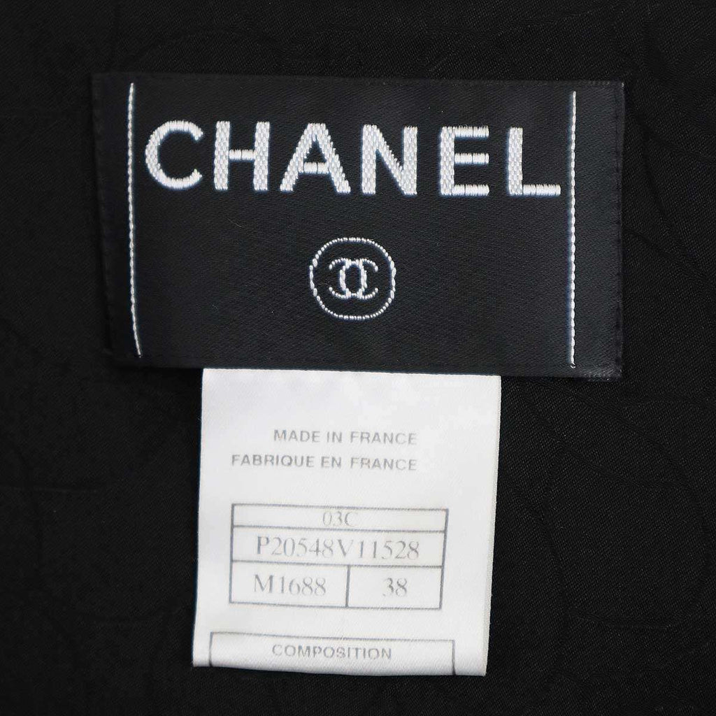 CHANEL 2003C ツイードジャケット ココボタン ブラック P20548V11528 サイズ 38