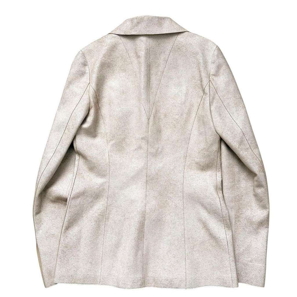 CHANEL 03P Lambskin Leather Jacket Coco Mark Gold Button
