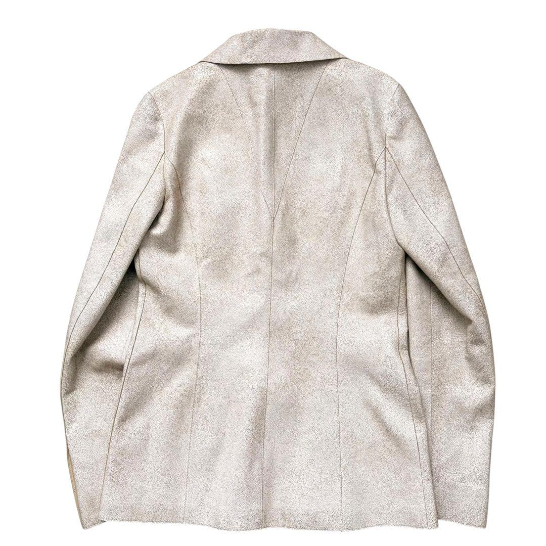CHANEL 03P Lambskin Leather Jacket Coco Mark Gold Button