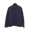 CHANEL Coco Mark Wool Blouson Jacket Navy Size 38