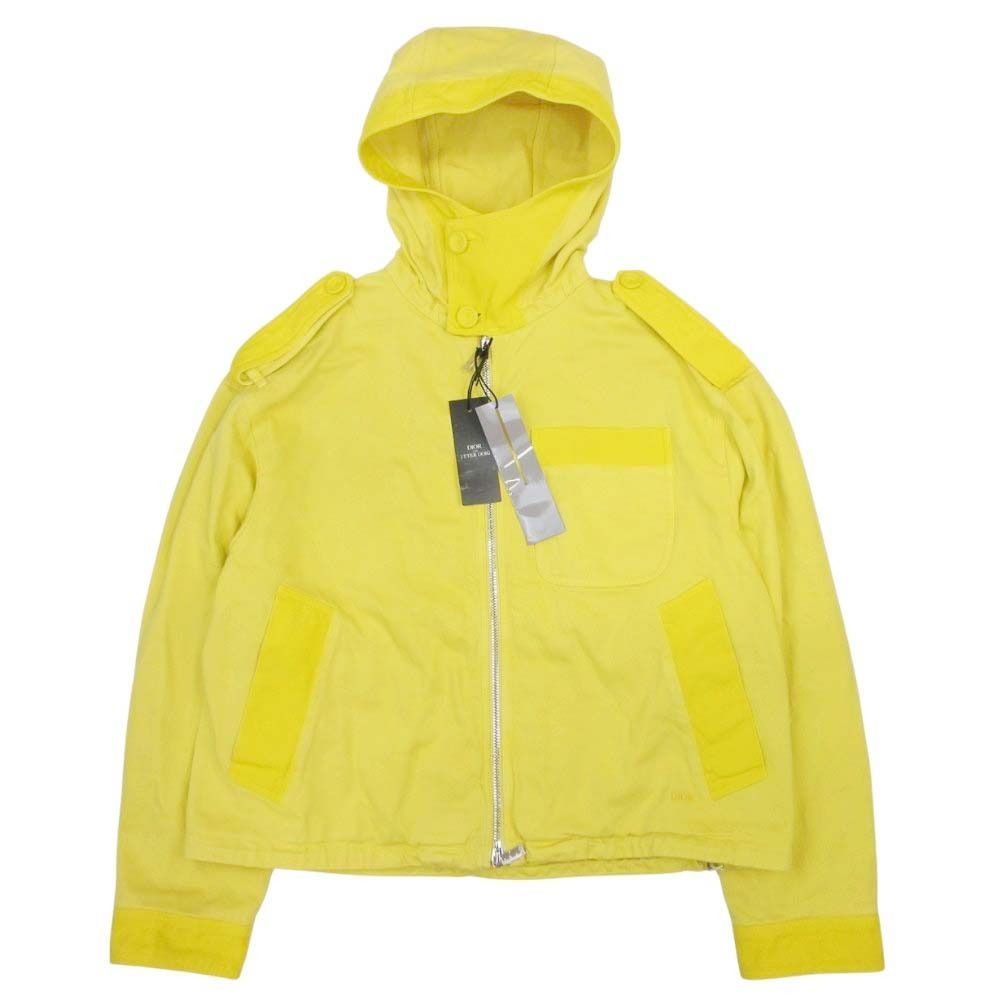 Dior Homme 21AW Peter Doig Oversized Hoodie Cotton Twill Jacket Blouson Size 50 Yellow