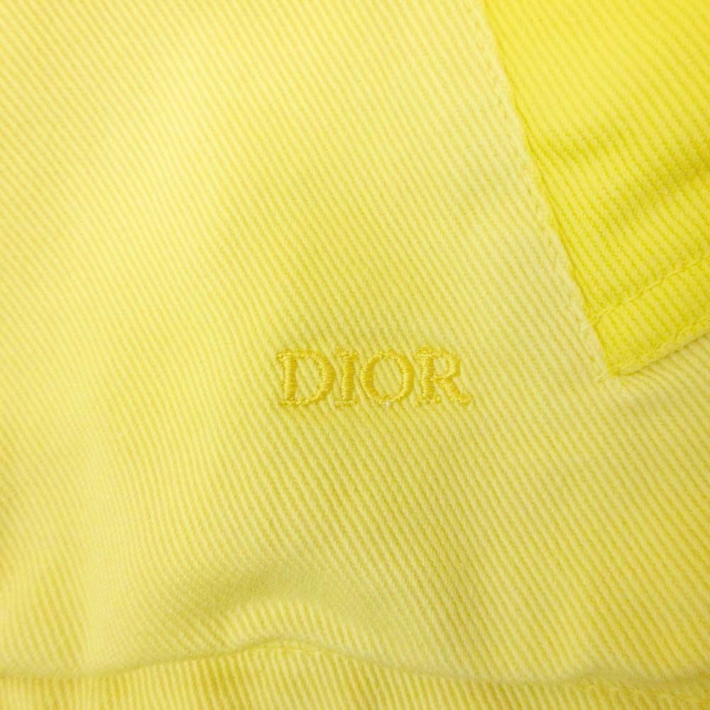 Dior Homme 21AW Peter Doig Oversized Hoodie Cotton Twill Jacket Blouson Size 50 Yellow