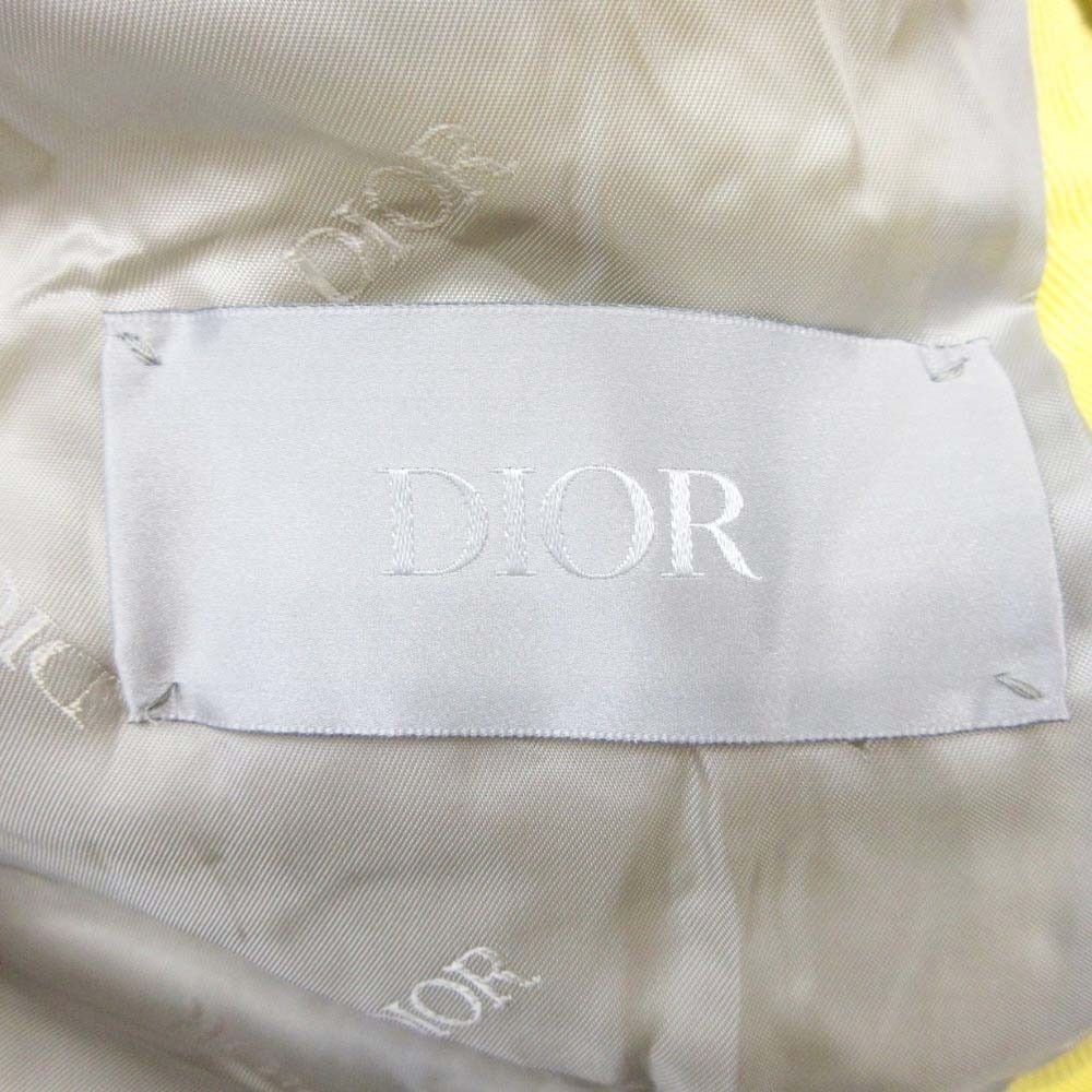 Dior Homme 21AW Peter Doig Oversized Hoodie Cotton Twill Jacket Blouson Size 50 Yellow
